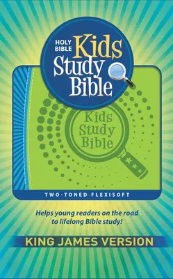 KJV Gyermek Biblia Flex zöld/kék nyomtatható (valódi bőr) - KJV Kids Study Bible Flex Green/Blue Imprintable (Genuine Leather)