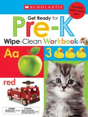 Készülj fel az óvodai előkészítőre Törölgetős munkafüzet: Scholastic Early Learners (Wipe-Clean) [With Wipe Clean Pen] - Get Ready for Pre-K Wipe-Clean Workbook: Scholastic Early Learners (Wipe-Clean) [With Wipe Clean Pen]