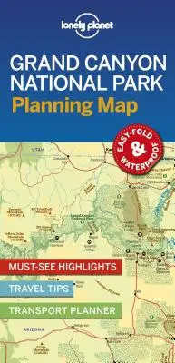 Lonely Planet Grand Canyon Nemzeti Park tervezési térkép 1 - Lonely Planet Grand Canyon National Park Planning Map 1