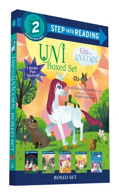 Uni the Unicorn Step Into Reading Boxed Set: Uni elhozza a tavaszt; Uni első pizsamapartija; Uni iskolába megy; Uni süteményt süt; Uni és a tökéletes előétel - Uni the Unicorn Step Into Reading Boxed Set: Uni Brings Spring; Uni's First Sleepover; Uni Goes to School; Uni Bakes a Cake; Uni and the Perfect Prese