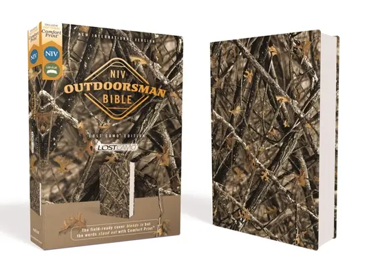 Niv, Outdoorsman Bible, Lost Camo Edition, Leathersoft, Red Letter Edition, Comfort Print: The Field-Ready Cover Blends in But the Words Stand Out wit