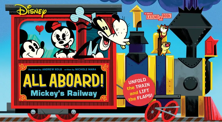 Disney Mindenki a fedélzetre! Mickey vasútja (egy Abrams Extend a Book) - Disney All Aboard! Mickey's Railway (an Abrams Extend a Book)