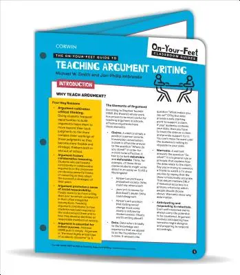 Az érveléses írás tanításának On-Your-Feet Guide to Teaching Argument Writing (Az érveléses írás tanítása) - The On-Your-Feet Guide to Teaching Argument Writing