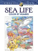 Creative Haven Sea Life Színezd ki szám szerint kifestőkönyv - Creative Haven Sea Life Color by Number Coloring Book