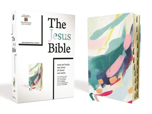 The Jesus Bible Artist Edition, Niv, Leathersoft, Multi-Color/Teal, Thumb Indexed, Comfort Print