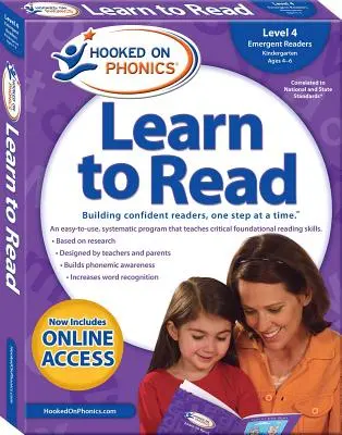 Hooked on Phonics Learn to Read - 4. szint, 4. kötet: Emergent Readers (4-6 éves óvodások) - Hooked on Phonics Learn to Read - Level 4, Volume 4: Emergent Readers (Kindergarten Ages 4-6)