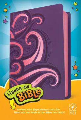 Kézzel fogható Biblia NLT (Leatherlike, lila/rózsaszín örvények) - Hands-On Bible NLT (Leatherlike, Purple/Pink Swirls)