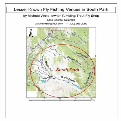 Kevésbé ismert horgászhelyek South Parkban, Colorado: Az Dream Stream és az Eleven Mile Canyon kivételével a South Park Basin minden nyilvános hozzáférése. - Lesser Known Fly Fishing Venues in South Park, Colorado: Every Public Access in South Park Basin outside of the Dream Stream and Eleven Mile Canyon