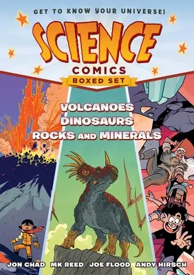 Tudományos képregények dobozos készlet: Kövek és ásványok: Vulkánok, dinoszauruszok, kőzetek és ásványok - Science Comics Boxed Set: Volcanoes, Dinosaurs, and Rocks and Minerals