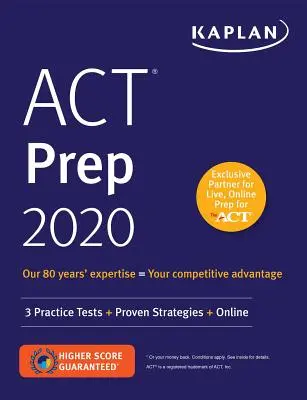 ACT Prep 2020 - 3 gyakorlati teszt + bevált stratégiák + Online - ACT Prep 2020 - 3 Practice Tests + Proven Strategies + Online