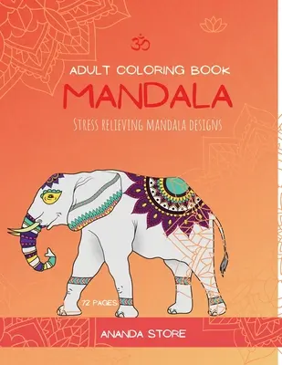 Mandala állatok színezőkönyv: Mandala Animals Coloring Book for Adults: Gyönyörű nagy nyomtatott minták és állatok színező oldal tervei lányoknak, - Mandala Animals Coloring Book: Mandala Animals Coloring Book for Adults: Beautiful Large Print Patterns and Animals Coloring Page Designs for Girls,