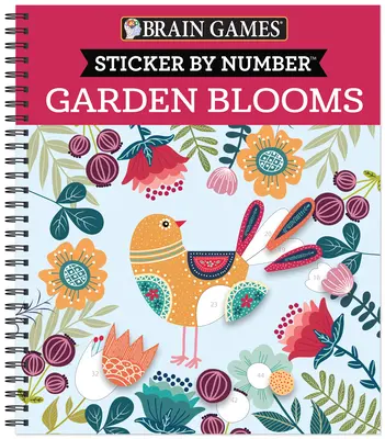 Brain Games - Sticker by Number: Kert Virágok - Brain Games - Sticker by Number: Garden Blooms