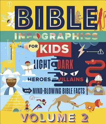 Biblia-infografikák gyerekeknek(tm) 2. kötet: Világos és sötét, hősök és gonosztevők, és észbontó bibliai tények - Bible Infographics for Kids(tm) Volume 2: Light and Dark, Heroes and Villains, and Mind-Blowing Bible Facts