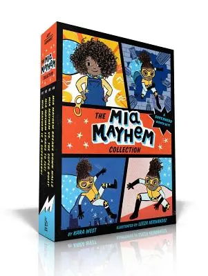 A Mia Mayhem gyűjtemény: Mia Mayhem megtanul repülni!; Mia Mayhem vs. a szuper bully; Mia Mayhem lebontja a falakat! - The Mia Mayhem Collection: Mia Mayhem Is a Superhero!; Mia Mayhem Learns to Fly!; Mia Mayhem vs. the Super Bully; Mia Mayhem Breaks Down Walls