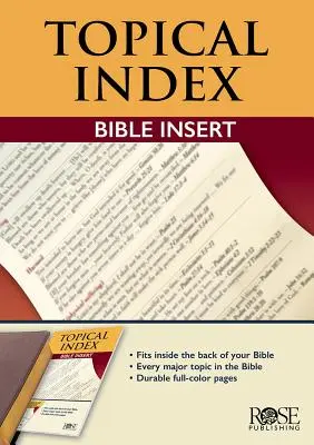 Book: Topical Bible Index Insert