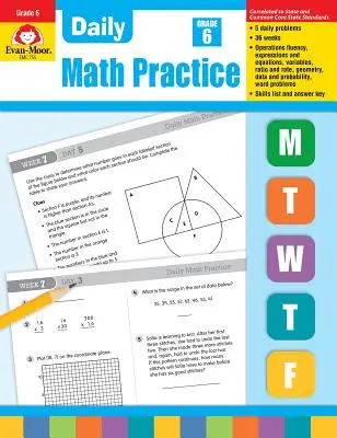 Napi matematikai gyakorlat, 6. osztály - Daily Math Practice, Grade 6