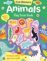 Filc matricák Állatok Játékjelenet könyv - Felt Stickers Animals Play Scene Book