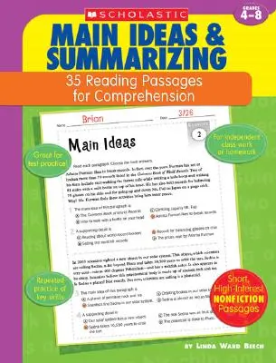 35 Reading Passages for Comprehension: 35 Reading Passages for Comprehension: Main Ideas & Summarizing: 35 Reading Passages for Comprehension - 35 Reading Passages for Comprehension: Main Ideas & Summarizing: 35 Reading Passages for Comprehension