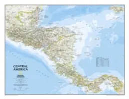 National Geographic: Közép-Amerika klasszikus fali térkép (28,75 X 22,25 hüvelyk) - National Geographic: Central America Classic Wall Map (28.75 X 22.25 Inches)