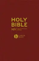 NIV Nagyobb nyomtatású burgundi keménykötéses Biblia - NIV Larger Print Burgundy Hardback Bible