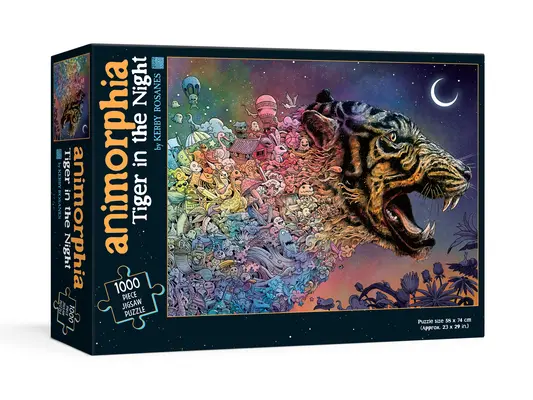 Animorphia Tigris az éjszakában puzzle - Animorphia Tiger in the Night Puzzle