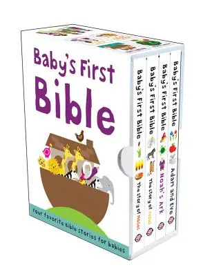 A baba első bibliája dobozos készlet: Mózes története, Jézus története, Noé bárkája és Ádám és Éva - Baby's First Bible Boxed Set: The Story of Moses, the Story of Jesus, Noah's Ark, and Adam and Eve