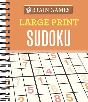 Agyjátékok - Nagyméretű Sudoku (narancssárga) - Brain Games - Large Print Sudoku (Orange)