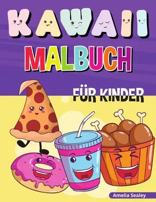 Kawaii Malbuch fr Kinder: Einfache und lustige Kawaii-Malvorlagen fr alle Altersgruppen, Kawaii Food Coloring Book fr Stressabbau und Entspann