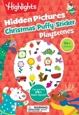 Karácsonyi Rejtett képek Puffos matricás játszóterek - Christmas Hidden Pictures Puffy Sticker Playscenes