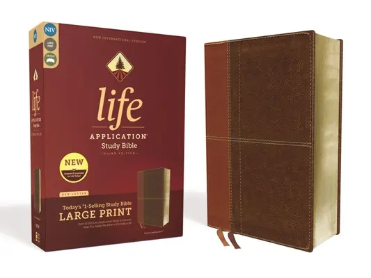 Niv, Life Application Study Bible, Harmadik kiadás, Large Print, Leathersoft, Brown, Red Letter Edition, Red Letter Edition - Niv, Life Application Study Bible, Third Edition, Large Print, Leathersoft, Brown, Red Letter Edition