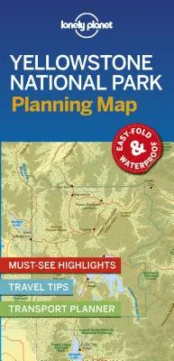 Lonely Planet Yellowstone Nemzeti Park tervezési térkép 1 - Lonely Planet Yellowstone National Park Planning Map 1