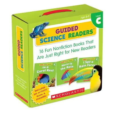 Guided Science Readers: C szint (szülői csomag): 16 szórakoztató, nem szépirodalmi könyv, amely éppen megfelel az új olvasóknak [matricával (matricákkal) és aktivitási könyvvel] - Guided Science Readers: Level C (Parent Pack): 16 Fun Nonfiction Books That Are Just Right for New Readers [With Sticker(s) and Activity Book]