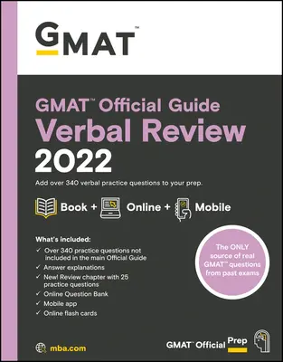 GMAT Official Guide Verbal Review 2022: Könyv + Online kérdésbank - GMAT Official Guide Verbal Review 2022: Book + Online Question Bank