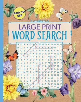 Nagy nyomtatott virágos szókereső - Large Print Floral Word Search