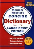 Merriam-Webster's Concise Dictionary, nagy nyomtatott kiadás - Merriam-Webster's Concise Dictionary, Large Print Edition