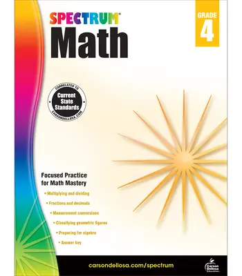 Spectrum Matematikai munkafüzet, 4. osztály - Spectrum Math Workbook, Grade 4