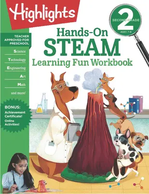 Második osztályos kézzel-lábbal gőzerővel tanulási móka munkafüzet - Second Grade Hands-On Steam Learning Fun Workbook