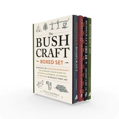 A Bushcraft dobozos készlet: Bushcraft 101; Haladó Bushcraft; The Bushcraft Field Guide to Trapping, Gathering, & Cooking in the Wild; Bushcraft - The Bushcraft Boxed Set: Bushcraft 101; Advanced Bushcraft; The Bushcraft Field Guide to Trapping, Gathering, & Cooking in the Wild; Bushcraft