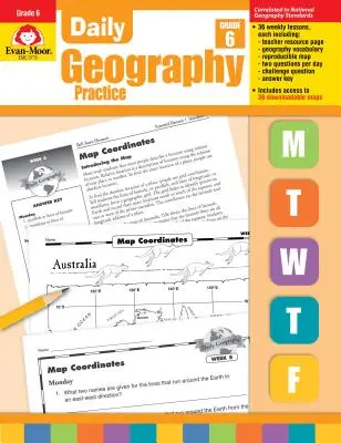 Napi földrajz gyakorlat: Grade 6 [Transzparensekkel] - Daily Geography Practice: Grade 6 [With Transparencies]