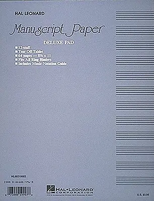 Kéziratos papír (Deluxe Pad) (kék borító) - Manuscript Paper (Deluxe Pad)(Blue Cover)