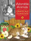 Imádnivaló állatok szürkeárnyalatos színezőkönyv - Adorable Animals Grayscale Coloring Book