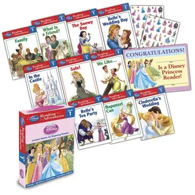 Disney Princess Reading Adventures Disney Princess Level 1 Boxed Set [86 matricával és szülői levéllel, valamint achievement Certificate] - Disney Princess Reading Adventures Disney Princess Level 1 Boxed Set [With 86 Stickers and Parent Letter, and Achievement Certificate]