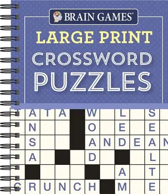 Agyjátékok - Nagyméretű keresztrejtvények (lila) - Brain Games - Large Print Crossword Puzzles (Purple)