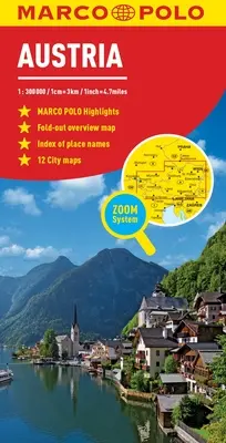 Ausztria Marco Polo térkép - Austria Marco Polo Map