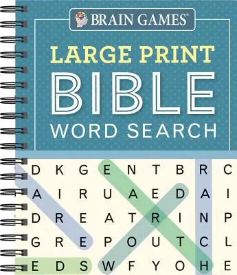 Agyjátékok - Nagyméretű bibliai szókereső (kék) - Brain Games - Large Print Bible Word Search (Blue)