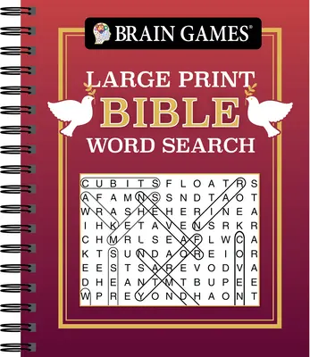 Agyjátékok - Nagyméretű bibliai szókereső (piros) - Brain Games - Large Print Bible Word Search (Red)