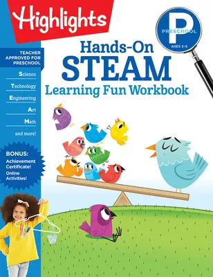 Óvodai kézzelfogható gőzerővel tanuló szórakoztató munkafüzet - Preschool Hands-On Steam Learning Fun Workbook