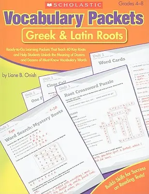 Szókincscsomagok: Görög és latin gyökerek - Vocabulary Packets: Greek & Latin Roots