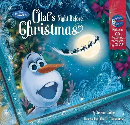 Frozen Olaf karácsony előtti éjszakája könyv és CD - Frozen Olaf's Night Before Christmas Book & CD