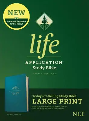 NLT Life Application Study Bible, Third Edition, Large Print (Leatherlike, Teal Blue)